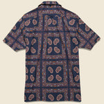 Bandana Camp Shirt - Navy - Todd Snyder - STAG Provisions - Tops - S/S Woven - Other Pattern