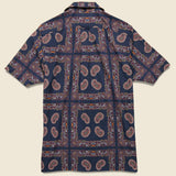 Bandana Camp Shirt - Navy - Todd Snyder - STAG Provisions - Tops - S/S Woven - Other Pattern