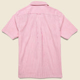 Stripe Seersucker Camp Shirt - Pink - Todd Snyder - STAG Provisions - Tops - S/S Woven - Other Pattern