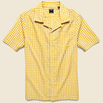 Micro Gingham Camp Shirt - Yellow - Todd Snyder - STAG Provisions - Tops - S/S Woven - Plaid