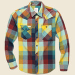 Plaid Workshirt - Mustard/Glacier - Topo Designs - STAG Provisions - Tops - L/S Woven - Plaid
