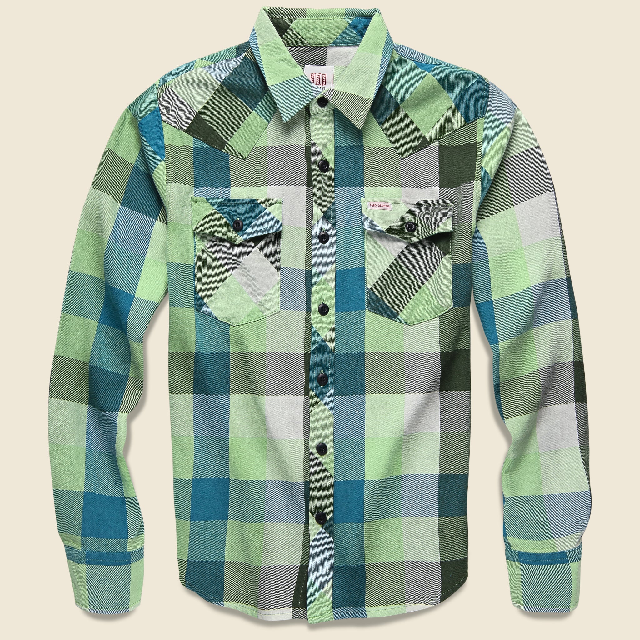 Plaid Mountain Shirt - Green Big Plaid - Topo Designs - STAG Provisions - Tops - L/S Woven - Plaid