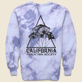 Psilocybin Society Sweatshirt - Azure Tie Dye - TSPTR - STAG Provisions - Tops - Fleece / Sweatshirt
