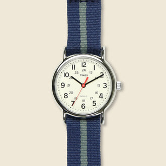 Weekender Nylon Strap Watch 38mm - Blue/White