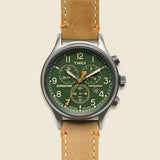 Expedition Scout Chronograph Leather Strap Watch 42mm - Green/Tan - Timex - STAG Provisions - Accessories - Watches