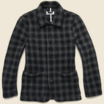Bakers Merino Check Chore Jacket - Charcoal - Universal Works - STAG Provisions - Outerwear - Coat / Jacket