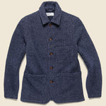 Bakers Stripe Chore Jacket - Indigo - Universal Works - STAG Provisions - Outerwear - Coat / Jacket