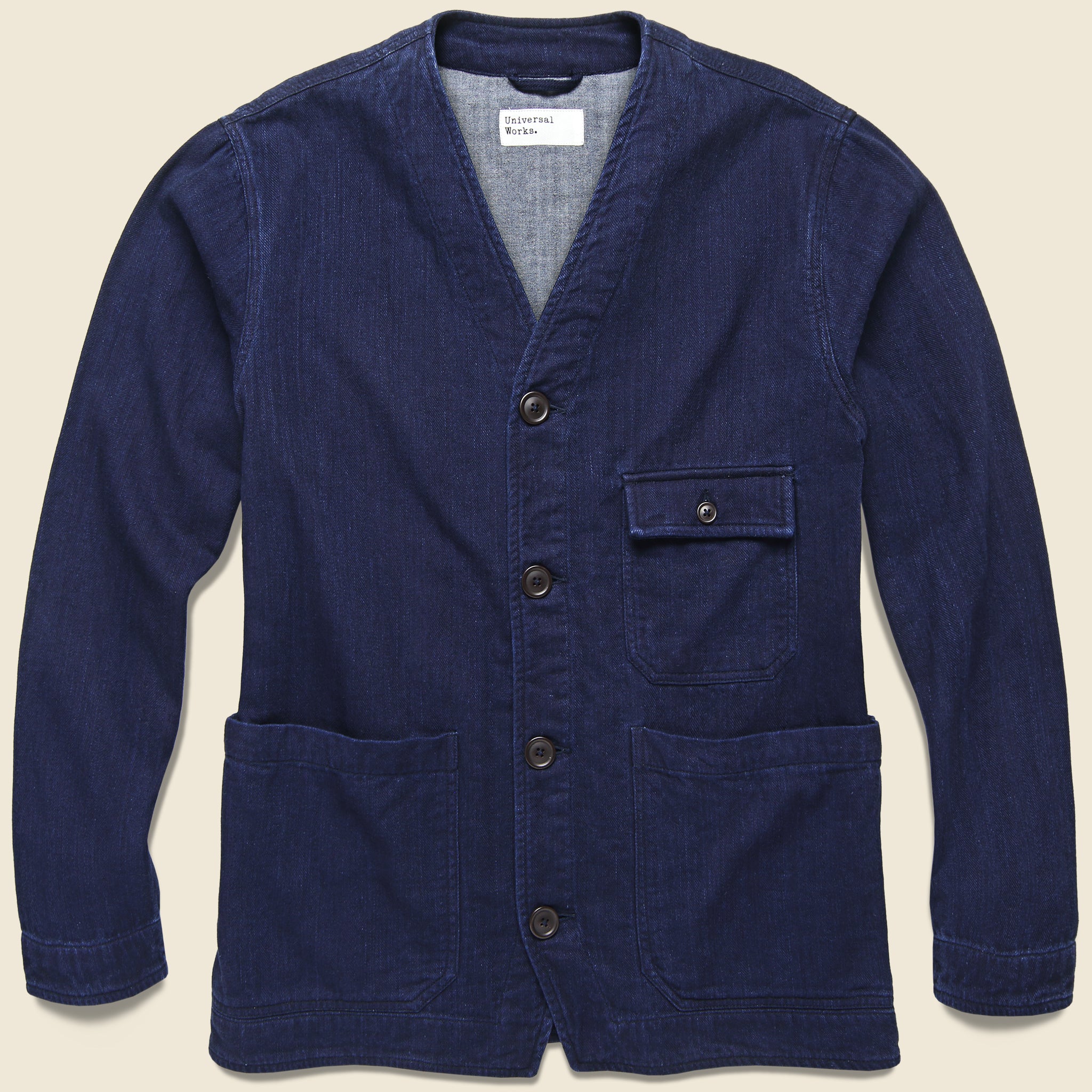 Herringbone Cabin Jacket - Double Denim - Universal Works - STAG Provisions - Tops - L/S Woven - Overshirt