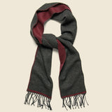 Double-Sided Scarf - Claret/Charcoal - Universal Works - STAG Provisions - Accessories - Scarves