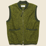 Wool Fleece Waistcoat - Green - Universal Works - STAG Provisions - Outerwear - Vest