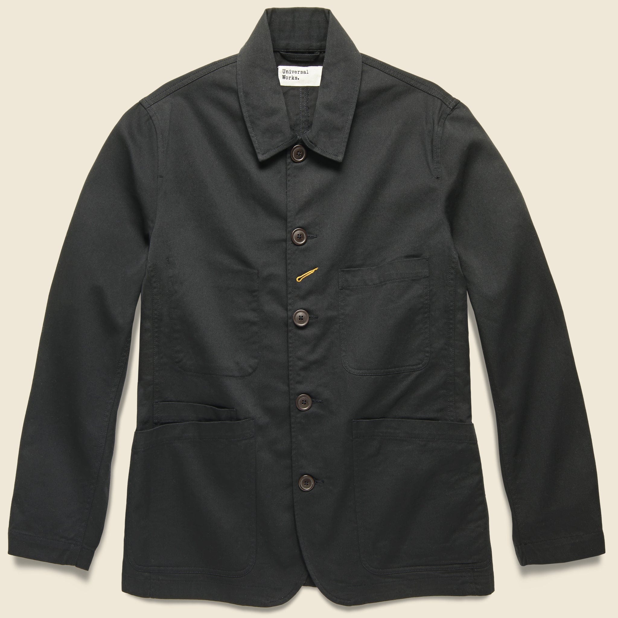 Twill Bakers Jacket - Black - Universal Works - STAG Provisions - Outerwear - Shirt Jacket