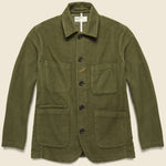 Moleskin Bakers Jacket - Olive - Universal Works - STAG Provisions - Outerwear - Coat / Jacket