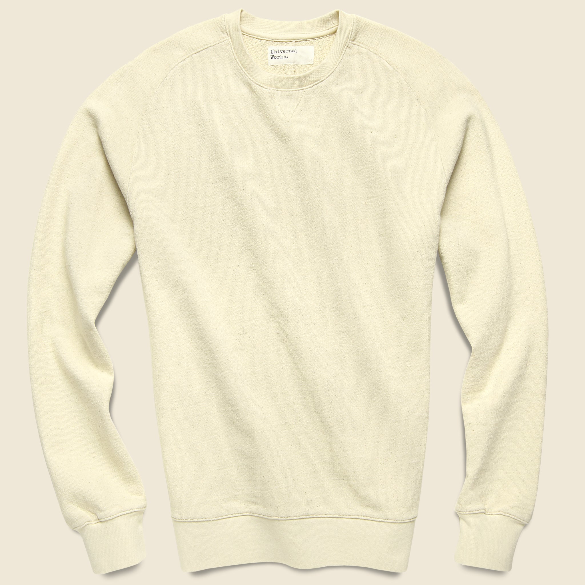 Loopback Classic Crew Sweatshirt - Ecru - Universal Works - STAG Provisions - Tops - Fleece / Sweatshirt