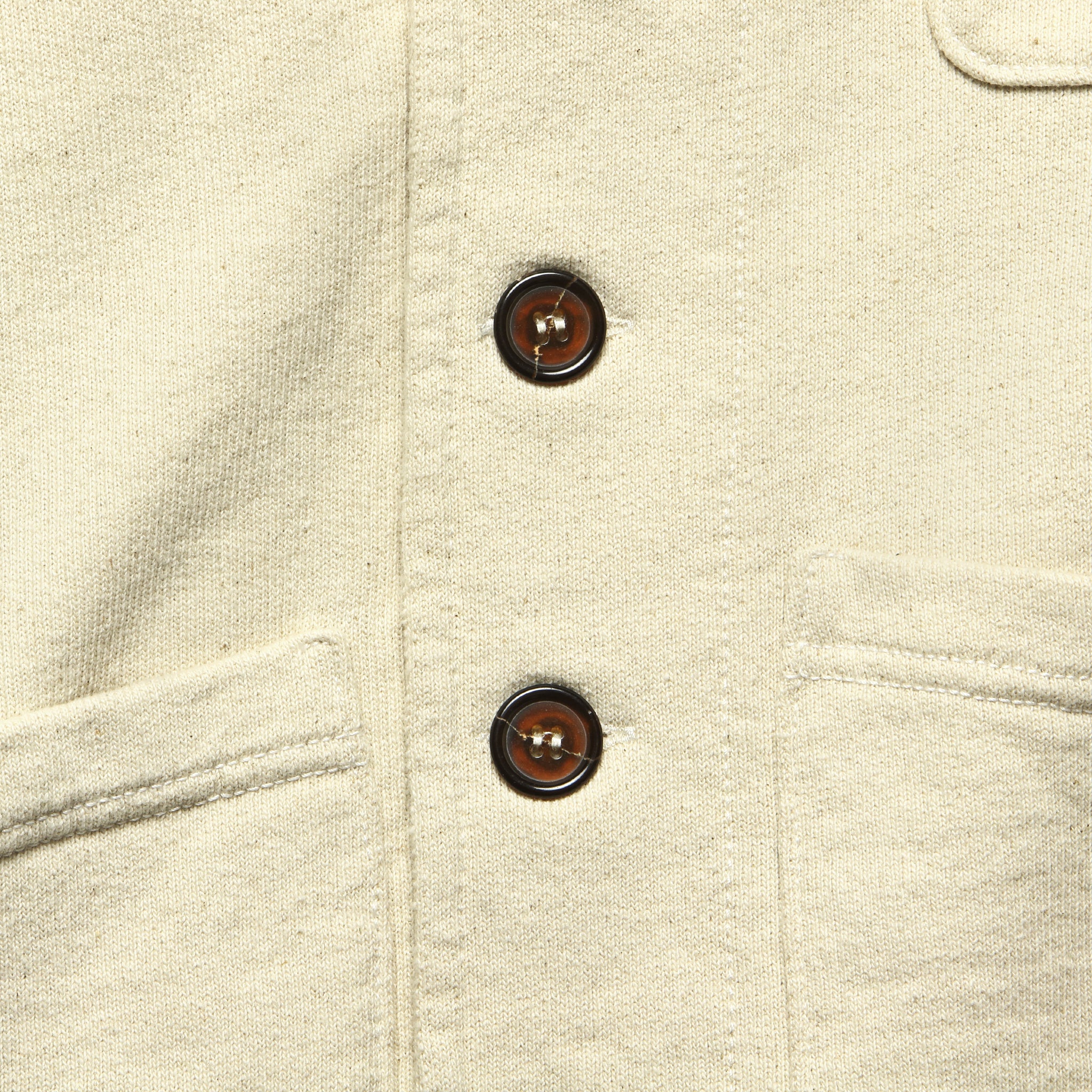 Loopback Prairie Jacket - Ecru - Universal Works - STAG Provisions - Tops - Fleece / Sweatshirt