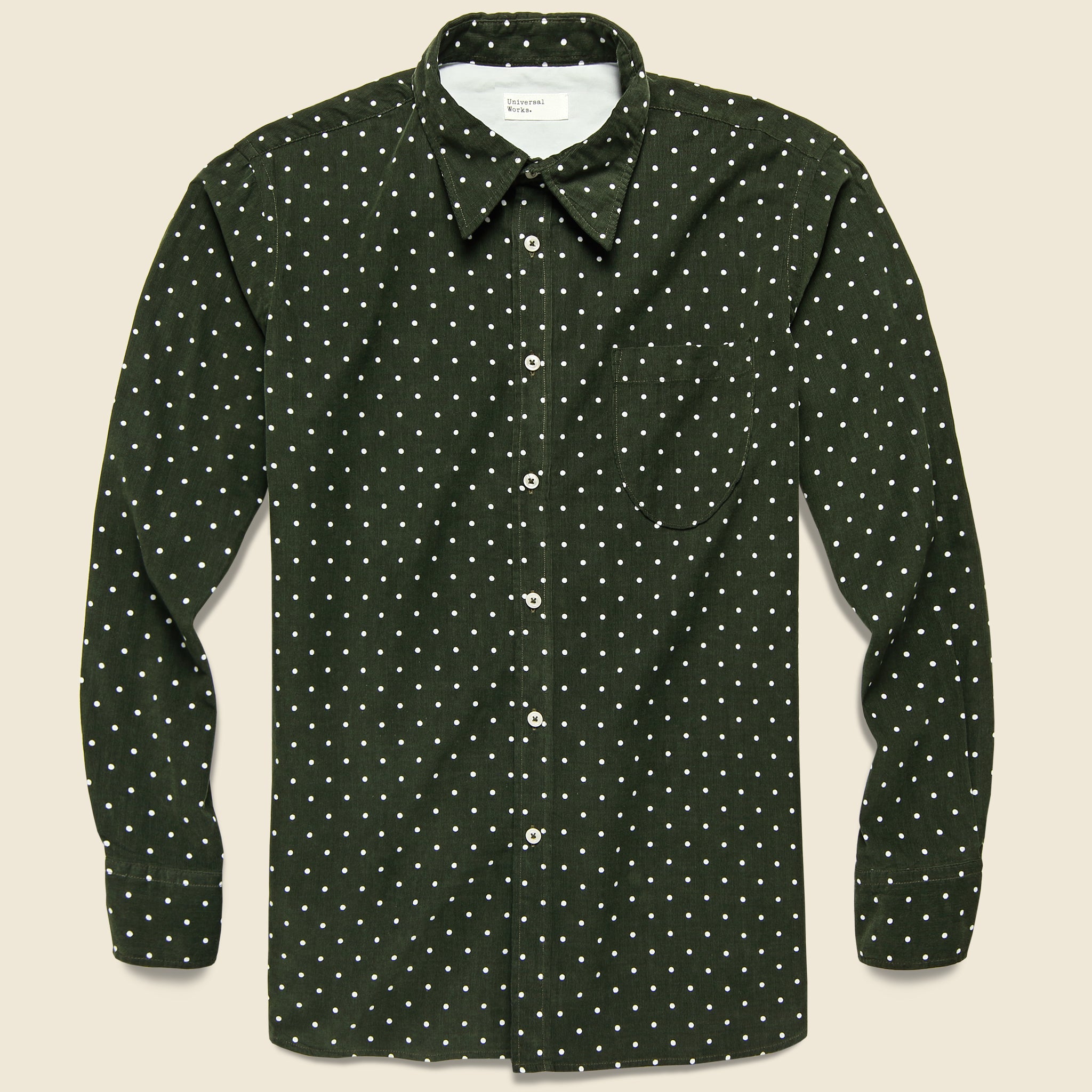 Cord Brook Shirt - Olive Dot - Universal Works - STAG Provisions - Tops - L/S Woven - Dot