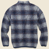 Wool Fleece Cardigan - Navy Check - Universal Works - STAG Provisions - Tops - Sweater