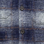 Wool Fleece Cardigan - Navy Check - Universal Works - STAG Provisions - Tops - Sweater