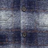 Wool Fleece Cardigan - Navy Check - Universal Works - STAG Provisions - Tops - Sweater