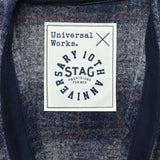 Wool Fleece Cardigan - Navy Check - Universal Works - STAG Provisions - Tops - Sweater
