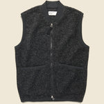 Zip Fleece Waistcoat - Charcoal Wool - Universal Works - STAG Provisions - Outerwear - Vest