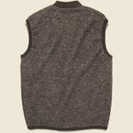 Wool Fleece Zip Waistcoat - Brown - Universal Works - STAG Provisions - Outerwear - Coat / Jacket