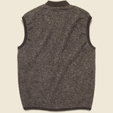 Wool Fleece Zip Waistcoat - Brown - Universal Works - STAG Provisions - Outerwear - Coat / Jacket