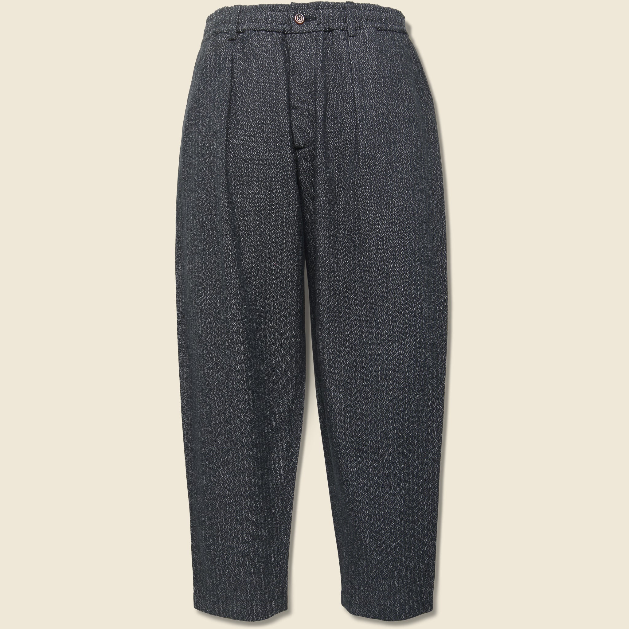 Kharma Cotton Pleated Track Pant - Black - Universal Works - STAG Provisions - Pants - Twill