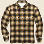 Texas Wool Plaid Utility Shirt - Brown Check - Universal Works - STAG Provisions - Tops - L/S Woven - Plaid