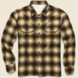 Texas Wool Plaid Utility Shirt - Brown Check - Universal Works - STAG Provisions - Tops - L/S Woven - Plaid
