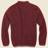 Wool Fleece Cardigan - Berry - Universal Works - STAG Provisions - Tops - Sweater