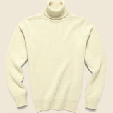 Roll Neck Sweater - Ecru Wool - Universal Works - STAG Provisions - Tops - Sweater