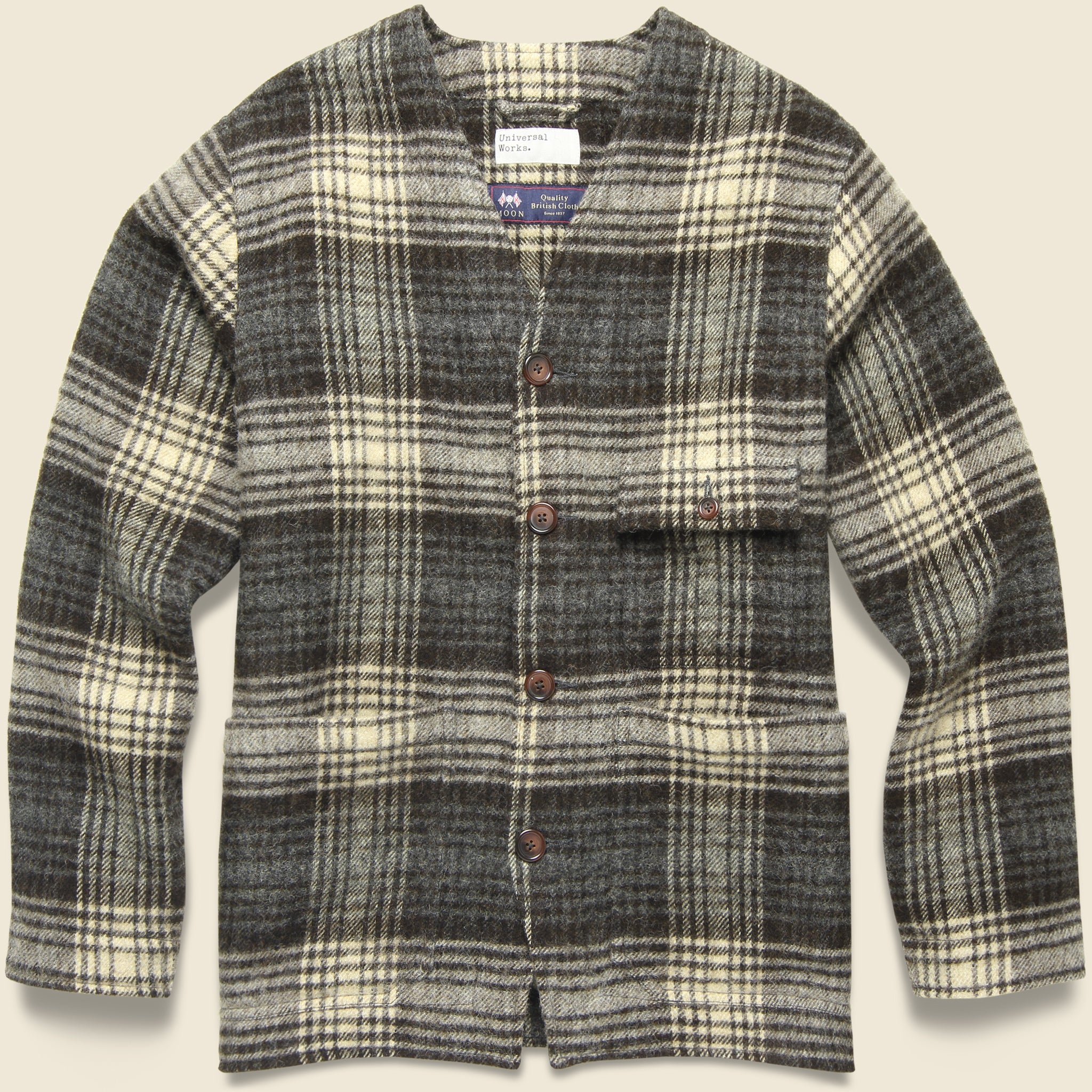 Cabin Jacket - Brown Moon Check - Universal Works - STAG Provisions - Outerwear - Coat / Jacket