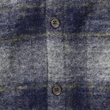 Wool Fleece Cardigan - Navy Austin Check - Universal Works - STAG Provisions - Tops - Sweater
