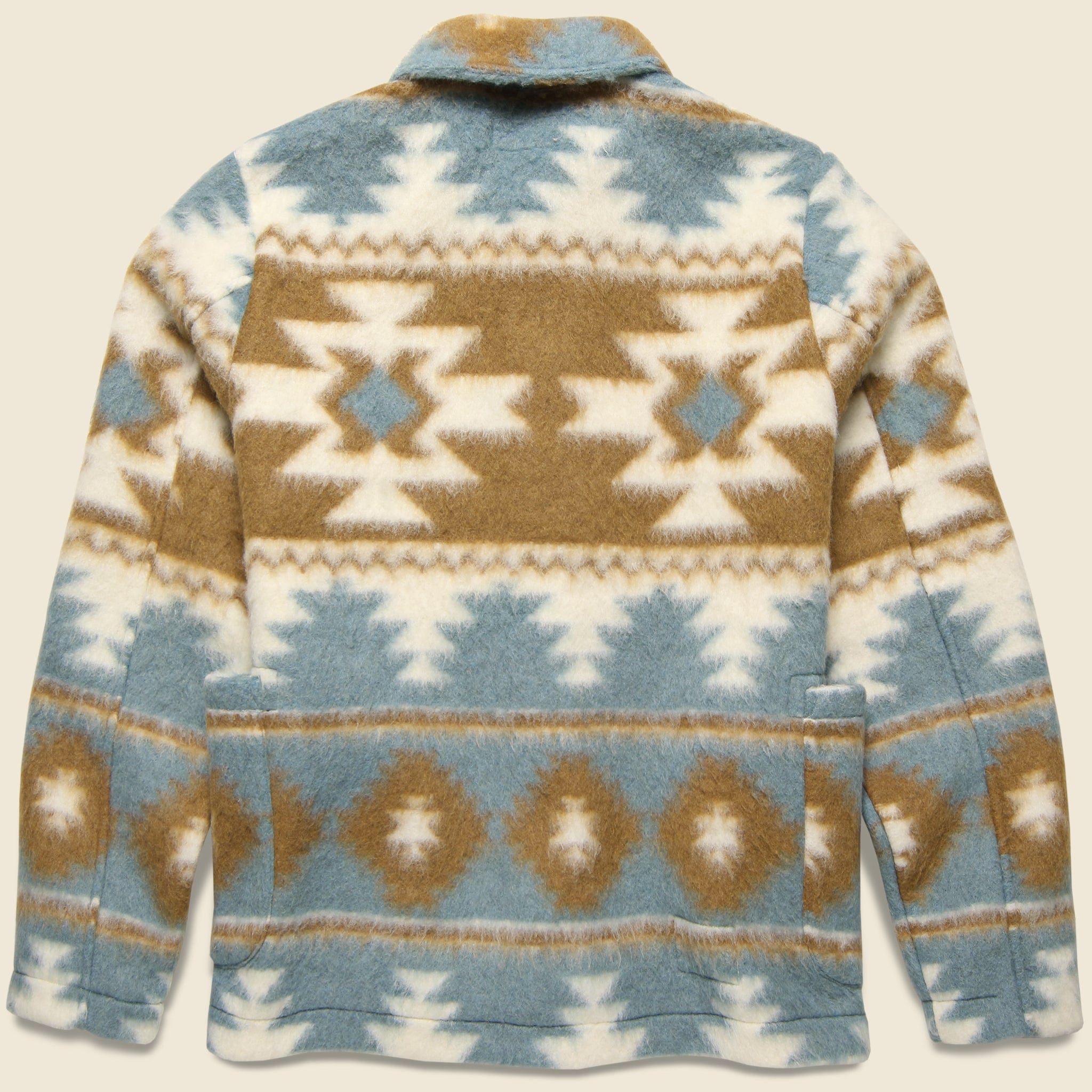 Santa Fe Fleece Lumber Jacket - Sand/Ecru - Universal Works - STAG Provisions - Outerwear - Shirt Jacket