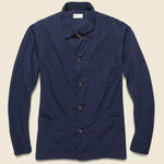Bakers Overshirt - Navy - Universal Works - STAG Provisions - Tops - L/S Woven - Overshirt
