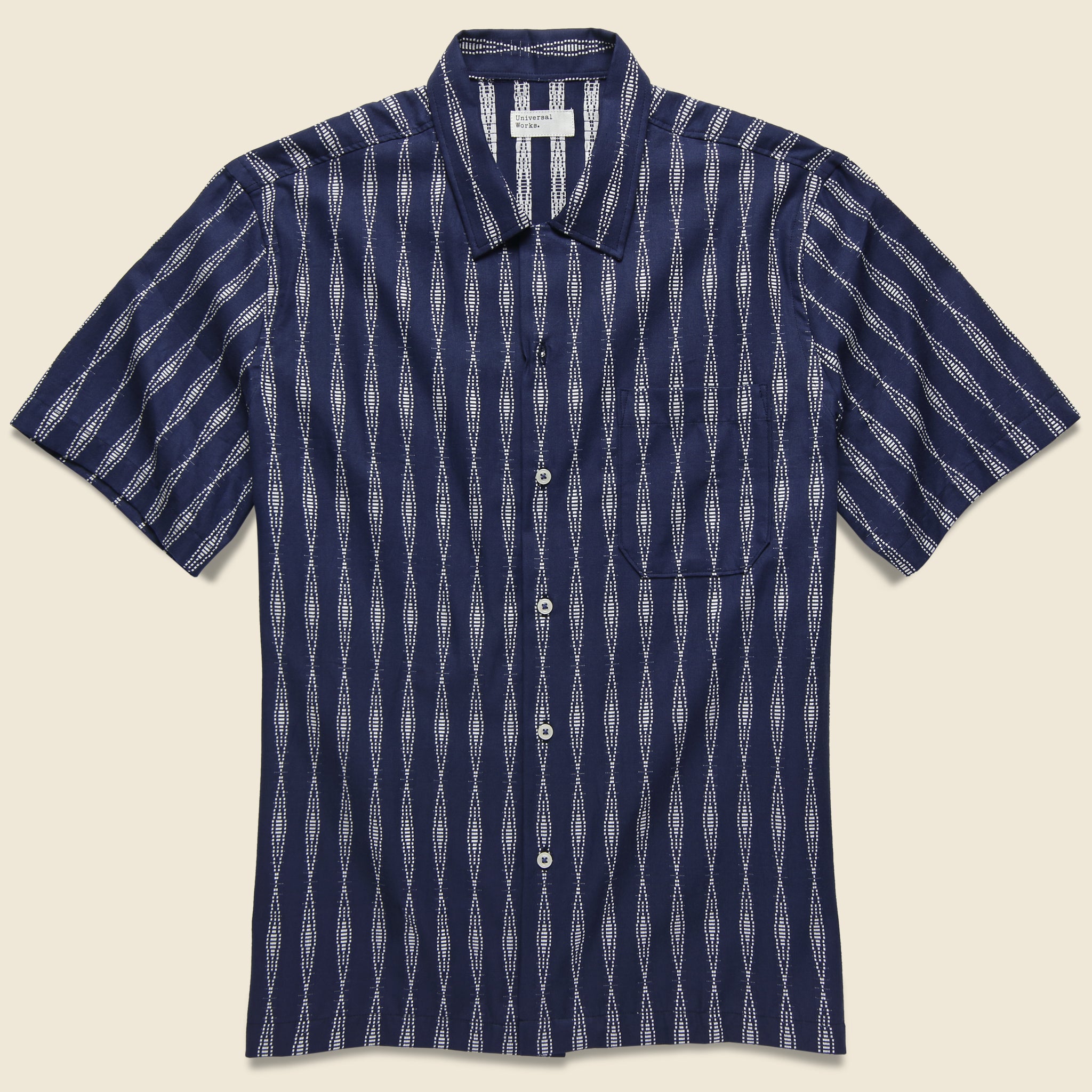 Road Shirt - Navy - Universal Works - STAG Provisions - Tops - S/S Woven - Other Pattern