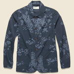 Bakers Jacket - Navy Flower Print Poplin - Universal Works - STAG Provisions - Outerwear - Shirt Jacket