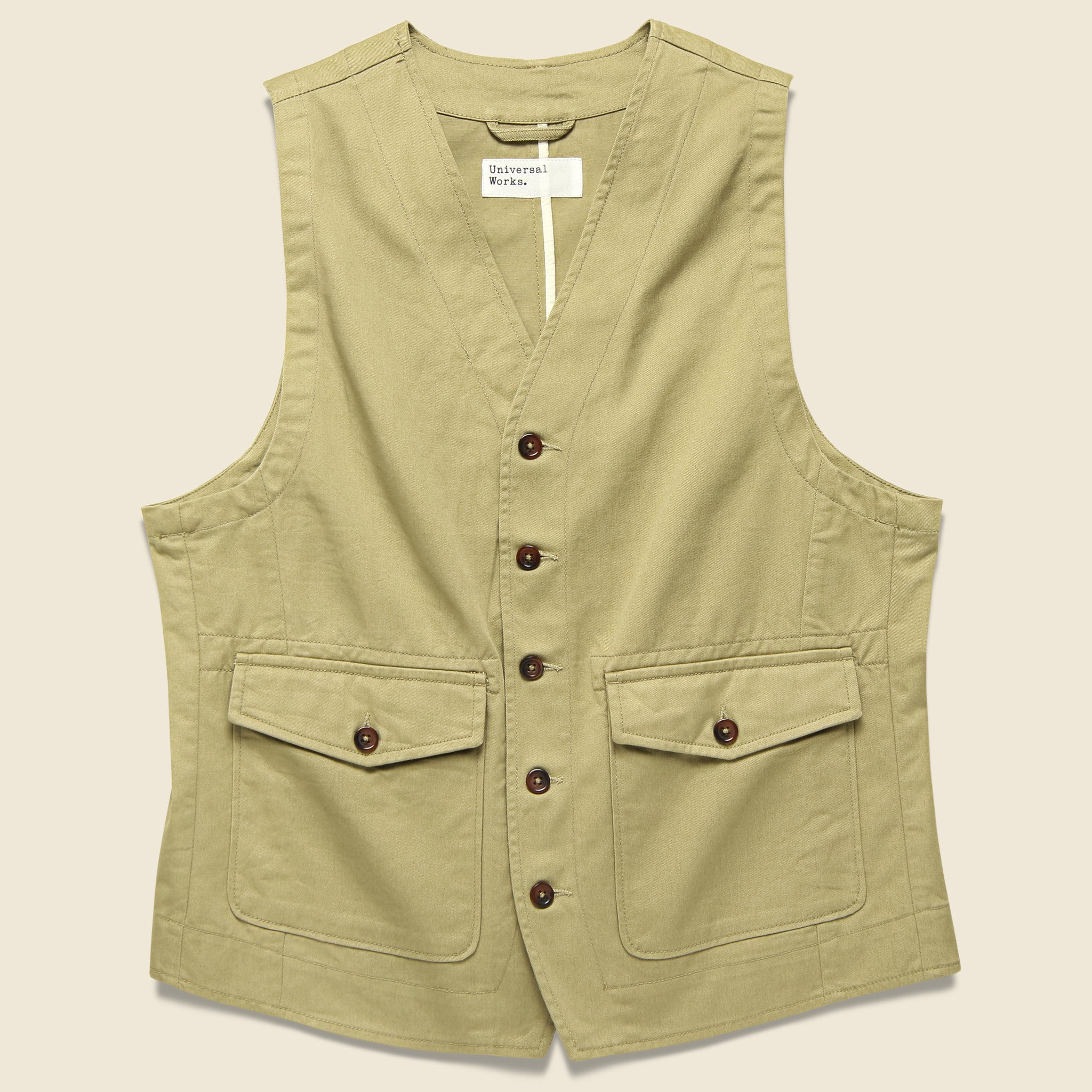 Field Twill Waistcoat - Sand - Universal Works - STAG Provisions - Suiting - Sport Coat