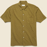 Road Shirt - Khaki Jacquard - Universal Works - STAG Provisions - Tops - S/S Woven - Other Pattern