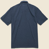Road Shirt - Navy Jacquard - Universal Works - STAG Provisions - Tops - S/S Woven - Other Pattern