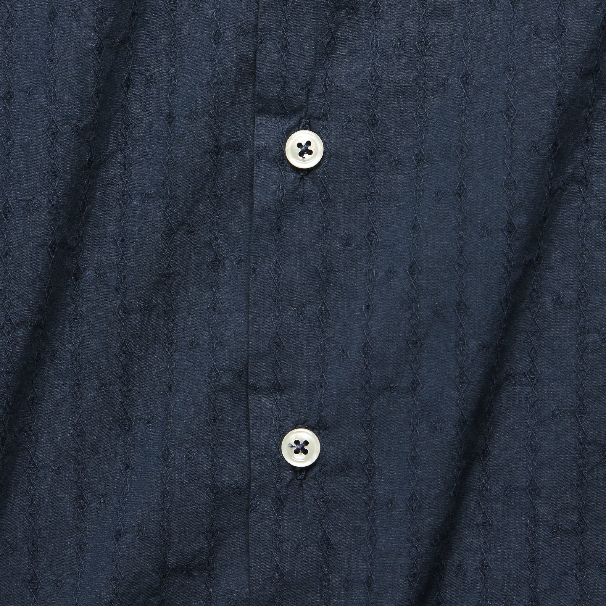 Road Shirt - Navy Jacquard - Universal Works - STAG Provisions - Tops - S/S Woven - Other Pattern