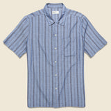 Road Shirt - Blue Cesar Stripe - Universal Works - STAG Provisions - Tops - S/S Woven - Stripe