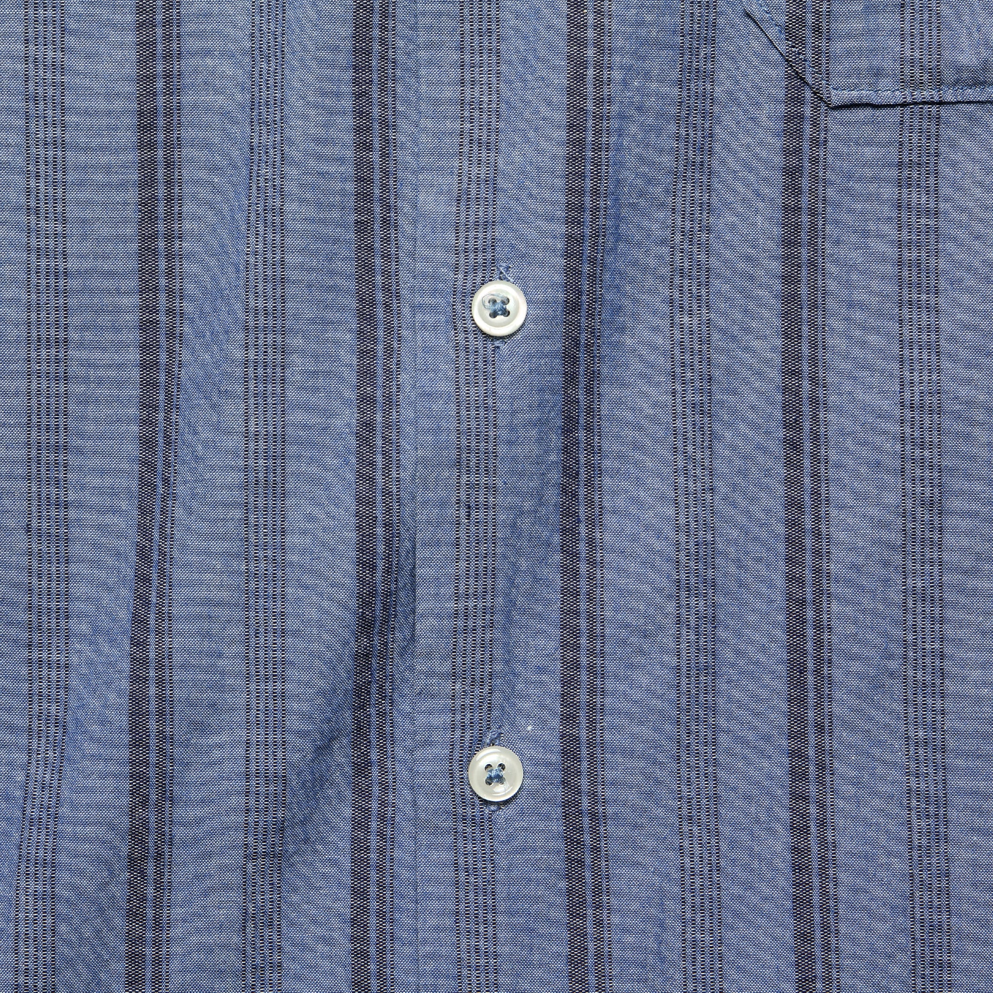 Road Shirt - Blue Cesar Stripe - Universal Works - STAG Provisions - Tops - S/S Woven - Stripe