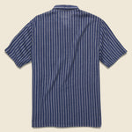 Road Shirt - Navy Hendrix Stripe - Universal Works - STAG Provisions - Tops - S/S Woven - Stripe