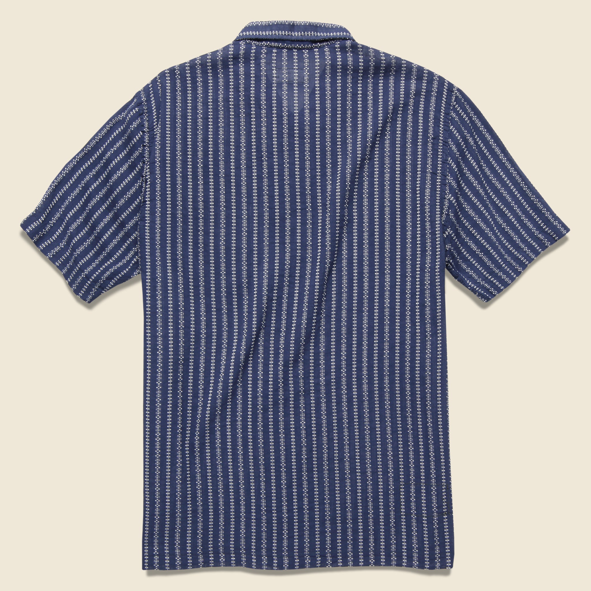 Road Shirt - Navy Hendrix Stripe - Universal Works - STAG Provisions - Tops - S/S Woven - Stripe