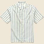 Road Shirt - White Hendrix Stripe - Universal Works - STAG Provisions - Tops - S/S Woven - Stripe