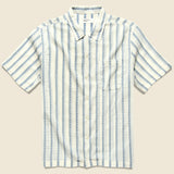Road Shirt - White Hendrix Stripe - Universal Works - STAG Provisions - Tops - S/S Woven - Stripe