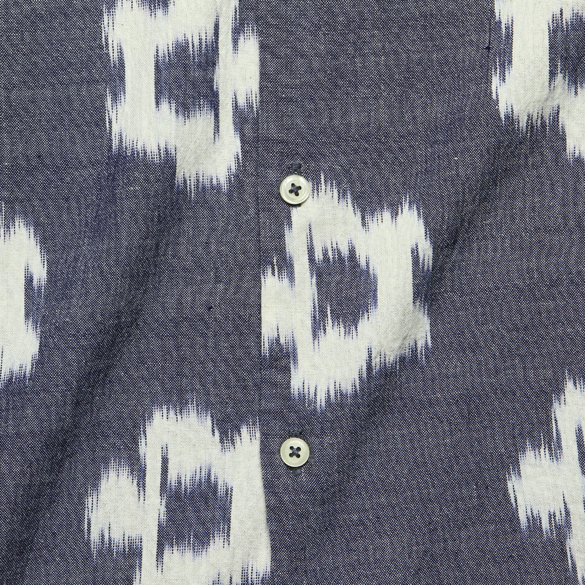 Road Shirt - Grey Ikat Flower - Universal Works - STAG Provisions - Tops - S/S Woven - Floral