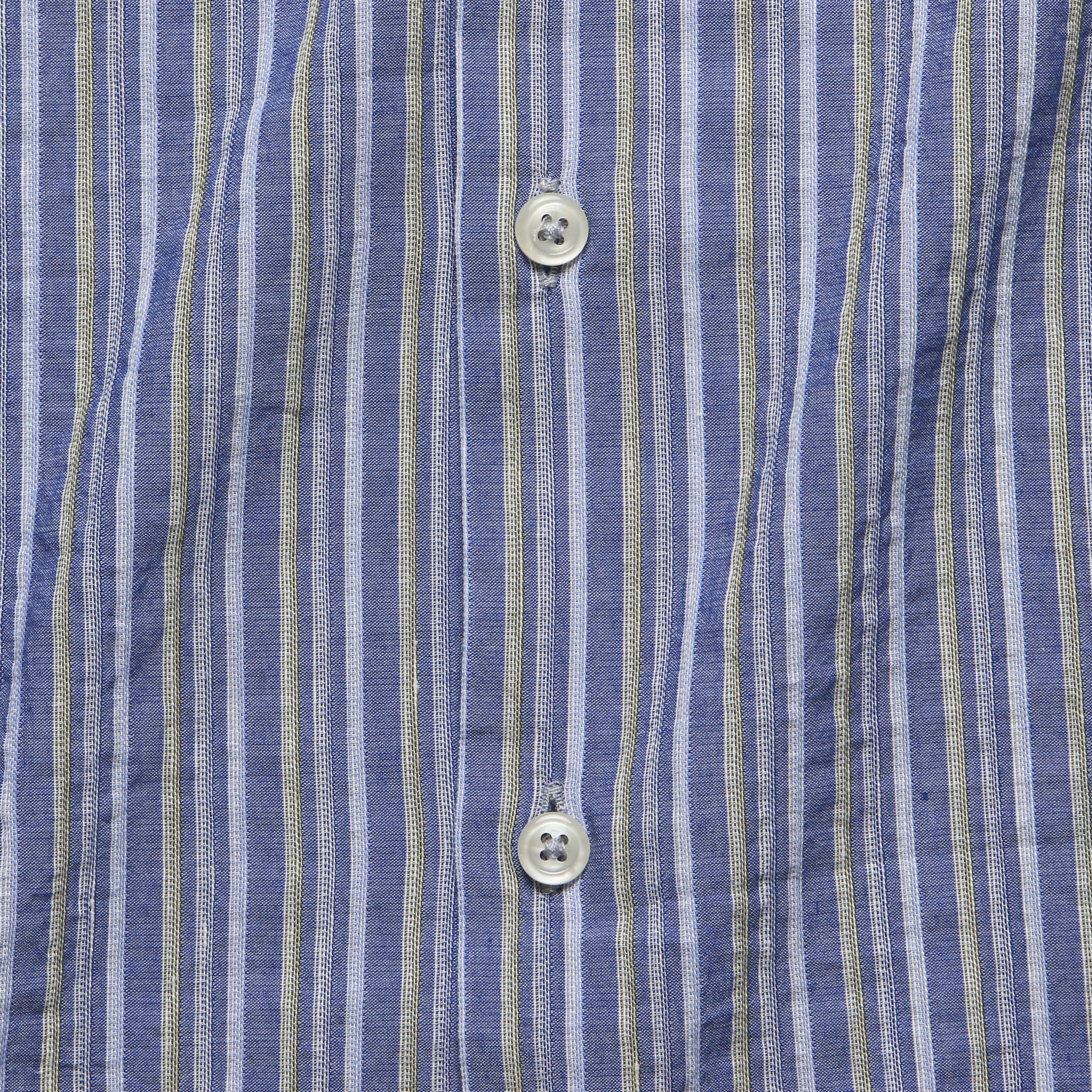 Road Shirt - Blue Elton 2 Stripe - Universal Works - STAG Provisions - Tops - S/S Woven - Stripe
