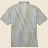 Road Shirt - Olive Elton 2 Stripe - Universal Works - STAG Provisions - Tops - S/S Woven - Stripe